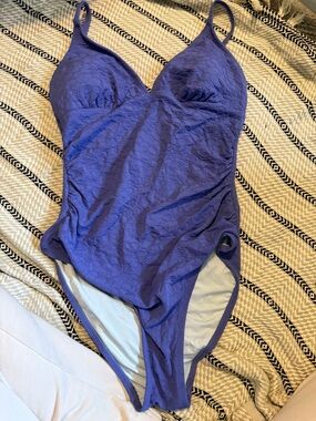 Cupshe Purple Textured One-Piece Swimsuit